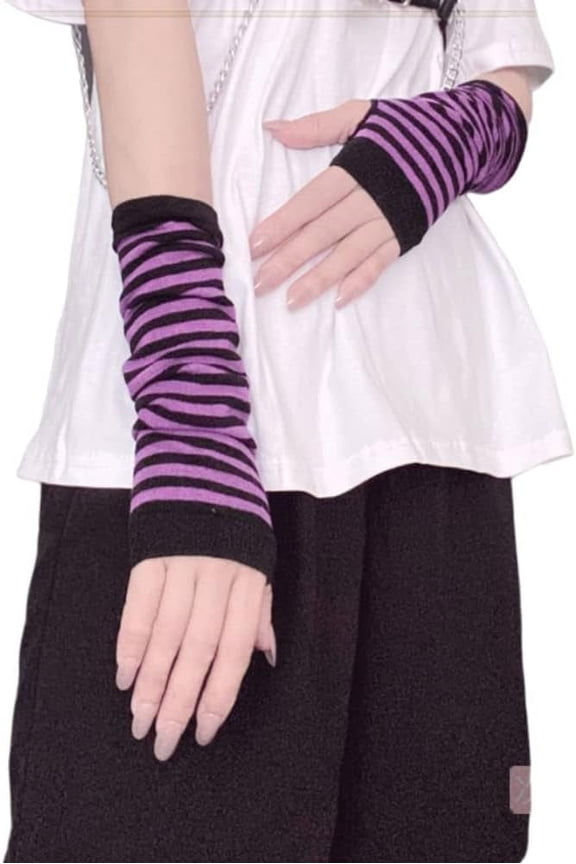 Arm Warmers Goth Kawaii Emo Steampunk Half Finger Y2K Gloves Hip Hop Arm Sleeve Harajuku Accessories for Women Egirl
