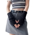 thumbnail image 1 of PIKADINGNIS Arm Warmers for Women Cute Y2k Girls Cotton Knitted Fingerless Kawaii Punk Japanese Anime Versatile Solid Short, 1 of 7