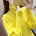 thumbnail image 1 of PIKADINGNIS Basic Turtleneck Sweater Women Spring New Lantern Sleeve Knitted Pullover Woman Fashion Solid Bottoming Jumpers, 1 of 6