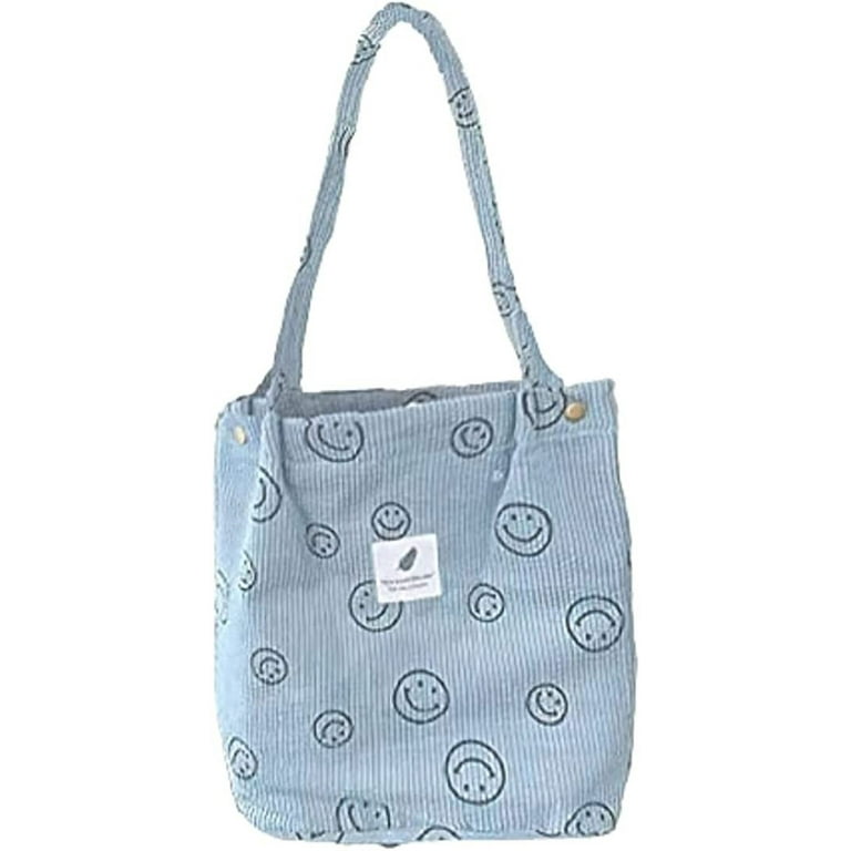 JARKJARD Corduroy Tote Bag Aesthetic Cute Tote Bags Large School Shoulder  Bags for Girls Trendy Stuff