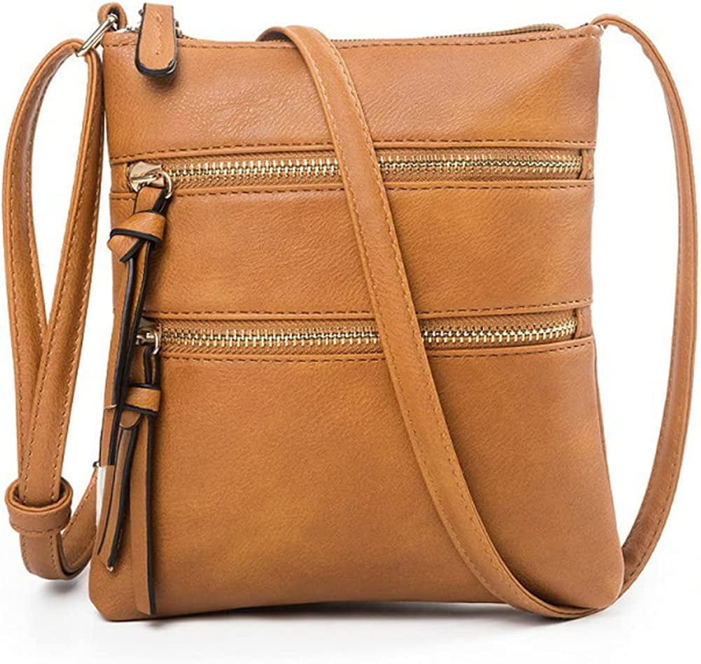 PIKADINGNIS Crossbody Purse for Women Small Shoulder Bag Sling Handbag  Wallet Vintage Adjustable Tote Handbag Bag Faux Leather