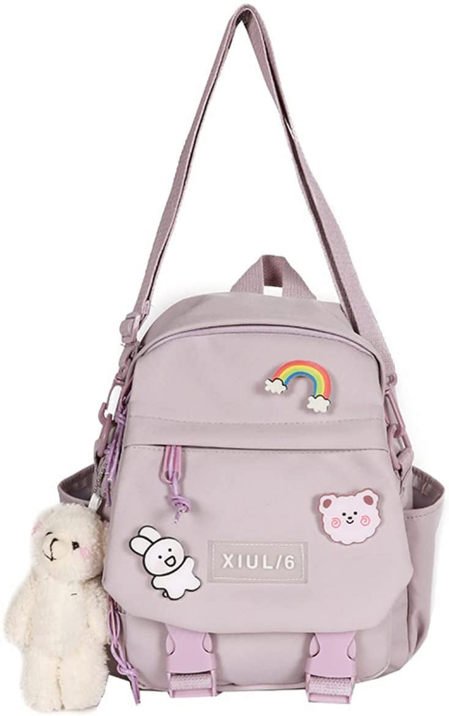 Cute Mini Backpacks with Accessories Aesthetic With-Accessories