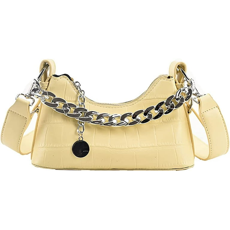 Classic Chain Decor Crossbody Bag, Stylish Pu Leather Handbag