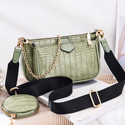 PIKADINGNIS Fashion Crocodile Pattern Women's Shoulder Bag