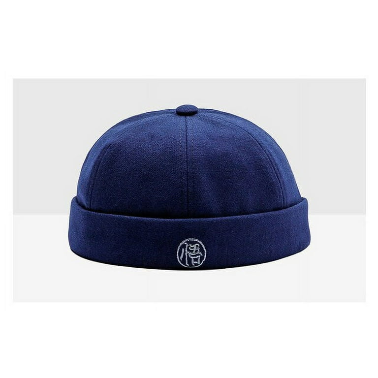 PIKADINGNIS Fashion Men Sping Summer Brimless Skullies Cap Vintage