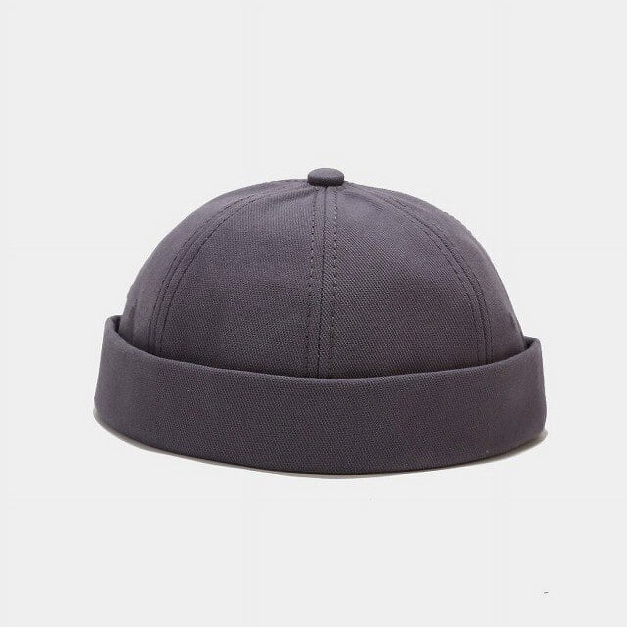 PIKADINGNIS Fashion Solid Color Warm Brimless Hat Men Beanies