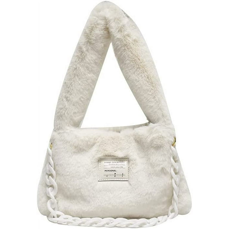 Fuzzy Waist Bag Women Fluffy Handbag Womens Crossbody Bags