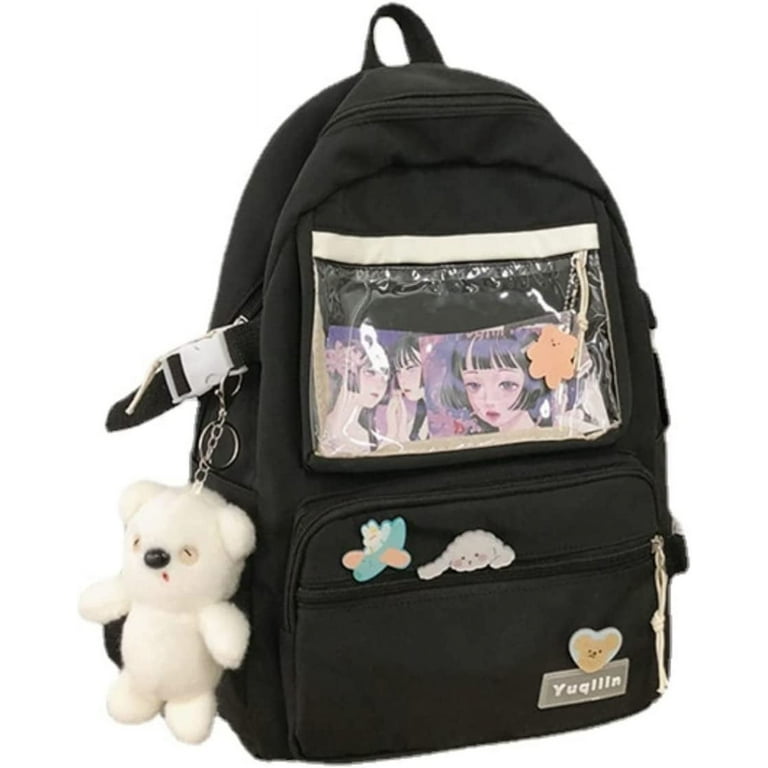 Kawaii Backpack With Kawaii Pins And Accessories Kawaii, Kawaii