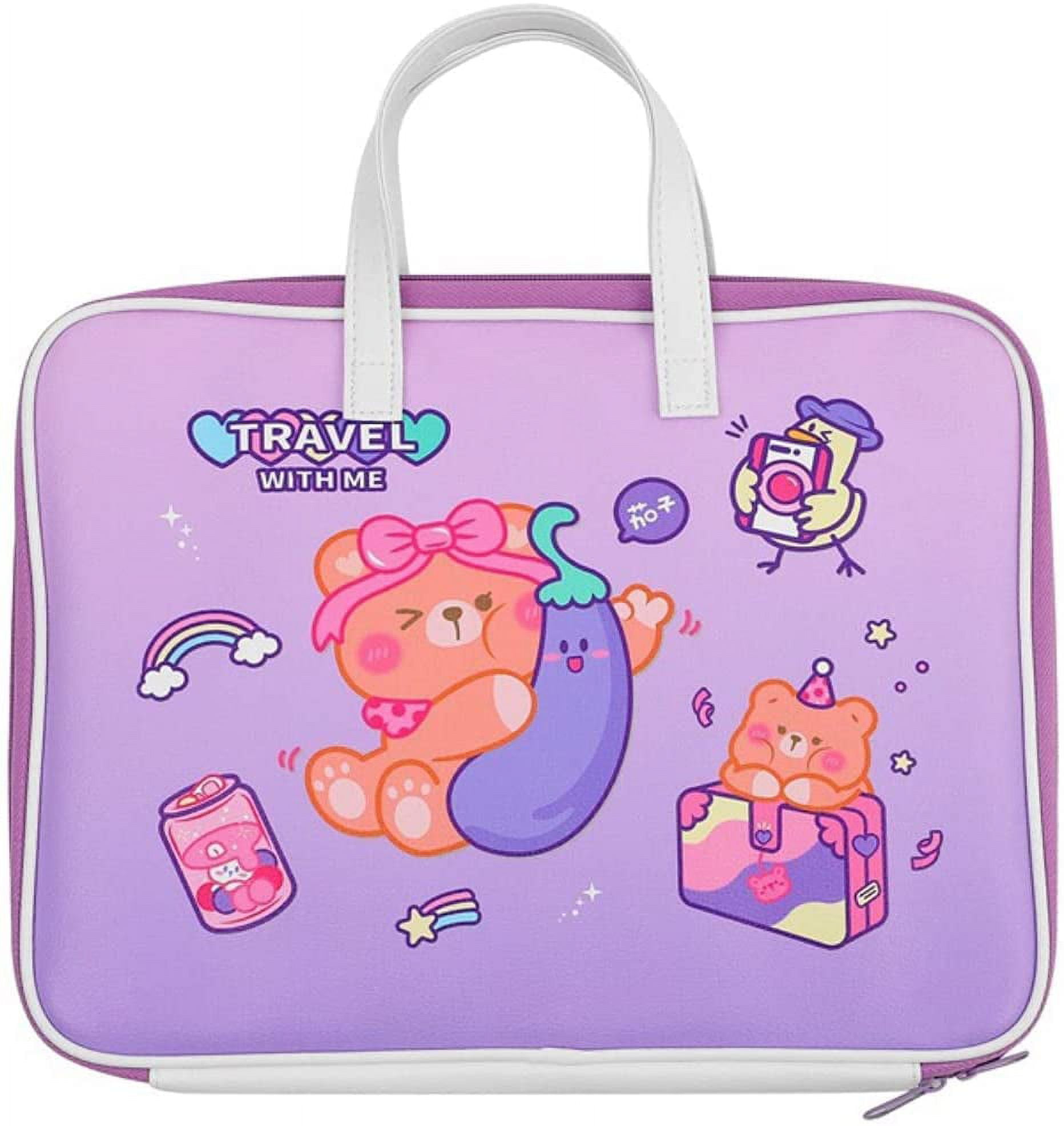 Kawaii Pink Heart Bear Laptop Case & Bag Set - LoliFairies Kawaii Shop