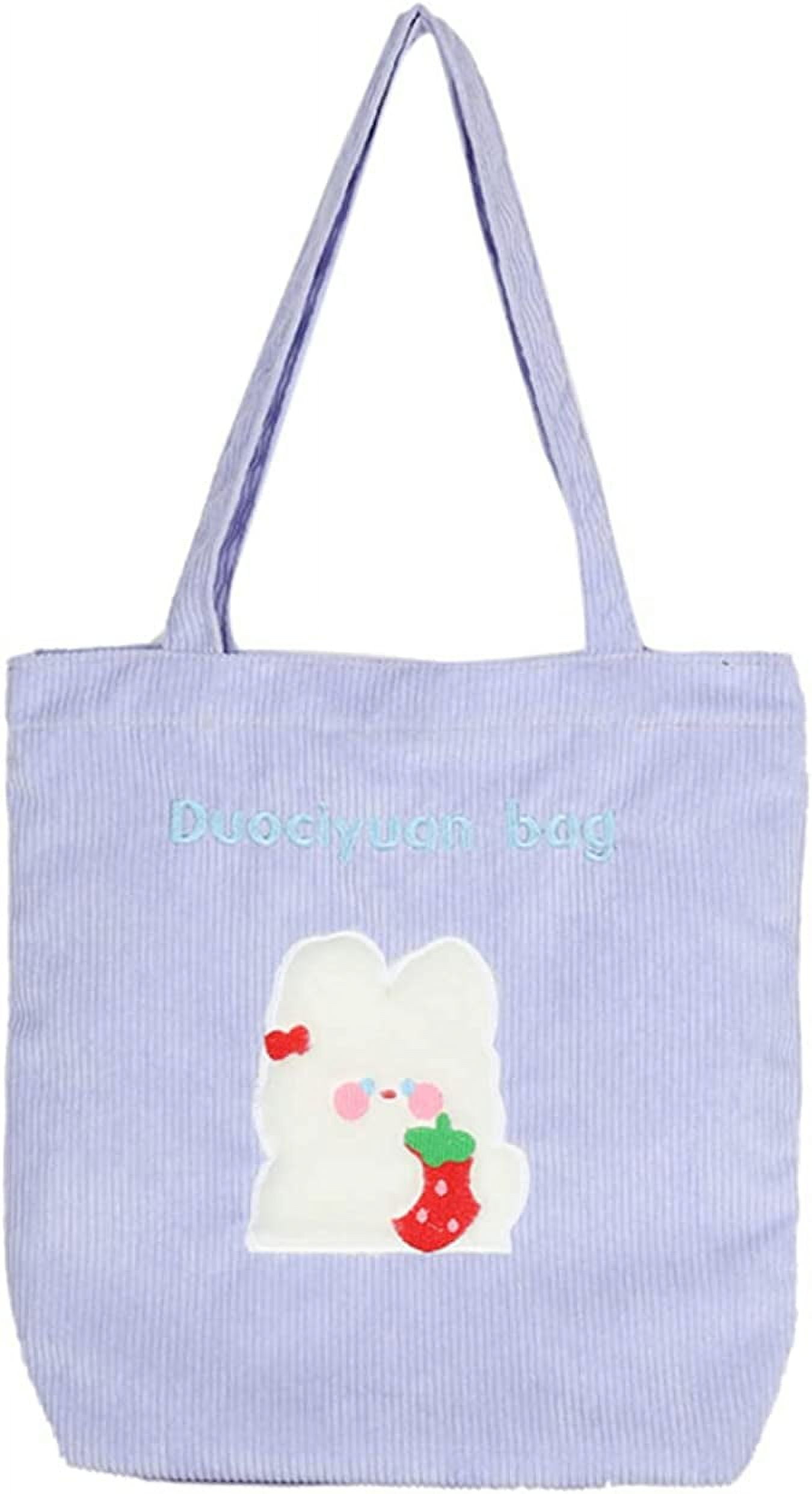 PIKADINGNIS Corduroy Tote Bag Aesthetic Tote Bags for School Cute Tote Bags  Teen Girls Trendy Stuff