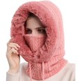 thumbnail image 1 of PIKADINGNIS Knit Warm Winter Bearies for Women Soft Fuzzy Chunky Outdoor Slounchy Skully Cap Intergrated Hats, 1 of 6