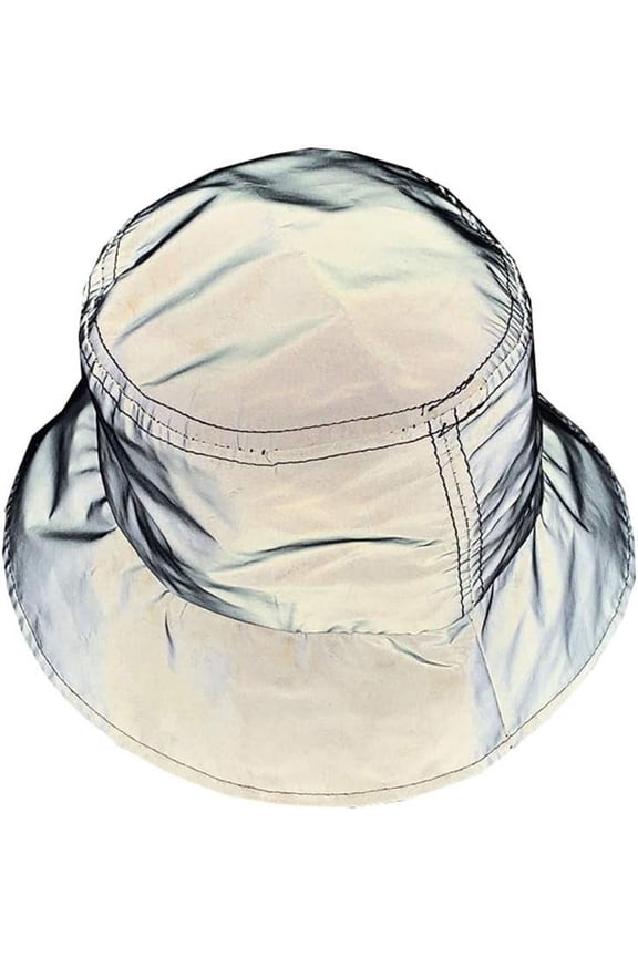 Men and Women Night Reflective Hat Runner Cap Visor Bucket Hat Flash Rave Festival Boonie Cap