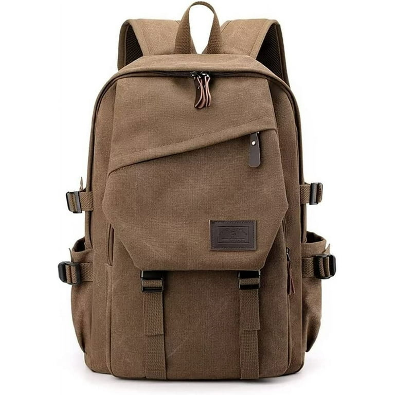 New Fashion Mens Leather Travel Backpack Laptop Vintage School Shoulder Bag