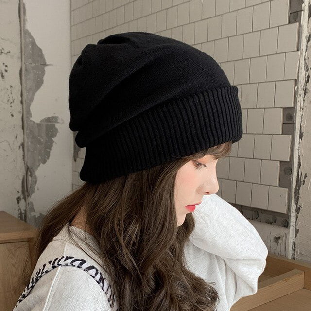 PIKADINGNIS New Unisex Candy Colors Winter Hat Women Knitted Hat Warm Soft  Trendy Hat Kpop Style Wool Beanie Elegant All-match Hat Gifts