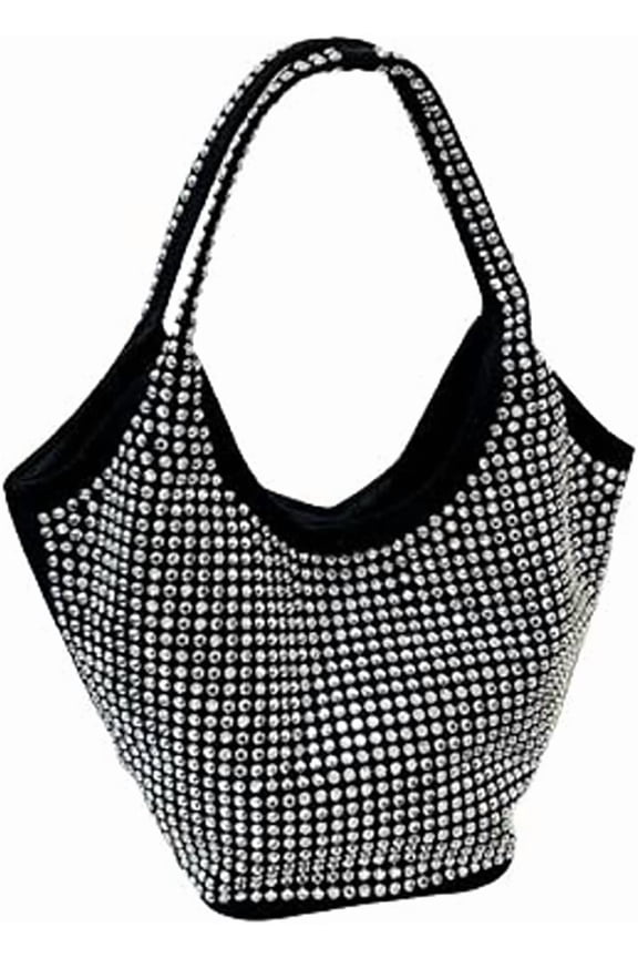 Rhinestone Shoulder Bag Women Chic Diamond Handbag Evening Shiny Purse Hobo Bag