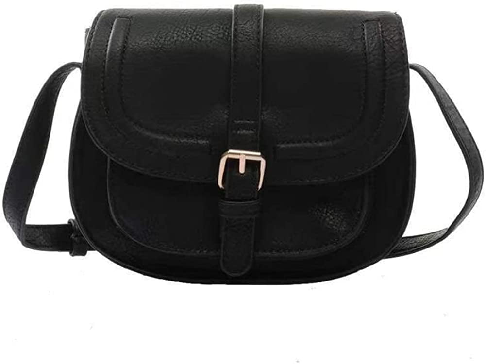 PIKADINGNIS Shoulder Bag for Women Leather Crossbody Purse Retro Satchel Handbag Lightweight Pocketbook