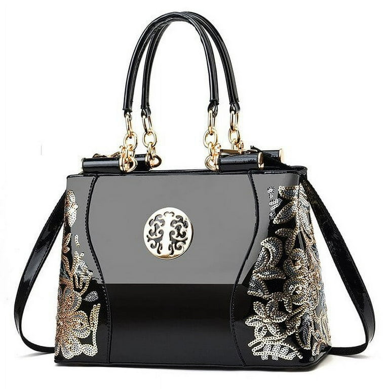 PIKADINGNIS Shoulder Bags for Women Luxury Handbag Designer Fashion Classic  Party Business Messenger Bags Black Leather Evening Bag Tote