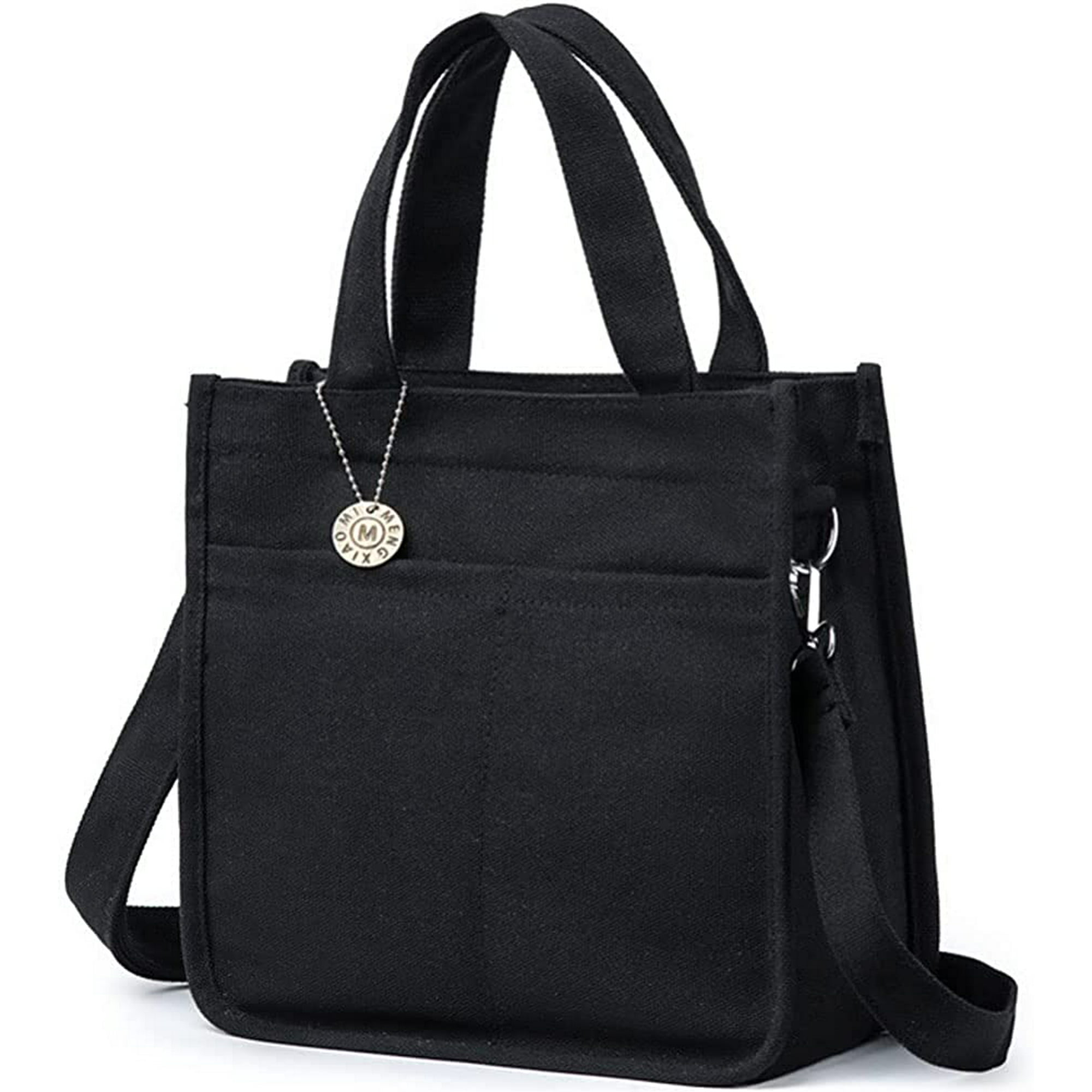 PIKADINGNIS Small Tote Bags for Women Casual Canvas Handbag Small Square  Crossbody Bag for Work & School