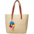 thumbnail image 1 of PIKADINGNIS Straw Beach Bags Tote Tassels Bag Hobo Summer Handwoven Shoulder Bags Purse With Pom Poms, 1 of 6