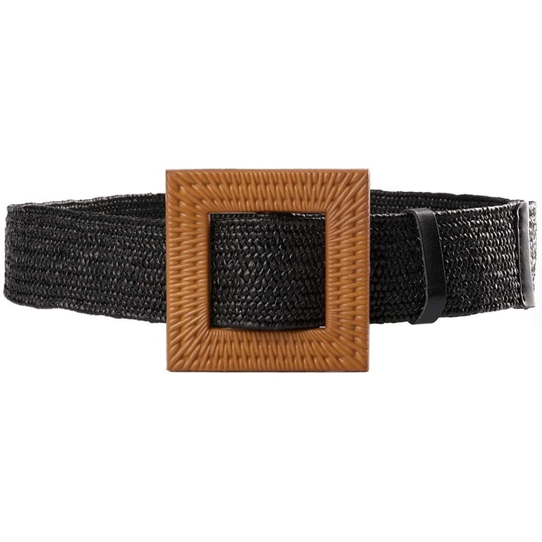 PIKADINGNIS Straw Woven Elastic Stretch Waist Belt Women  display picture 2