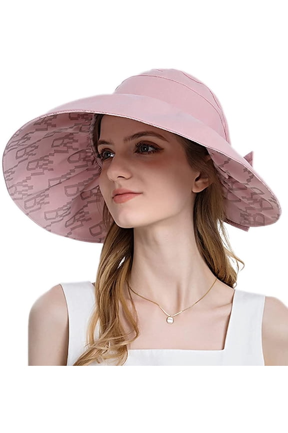 Sun Visor Wide Brim Women Ponytail Hole Design Double Side Wear Hat,UV Protection Outdoor Straw Cap