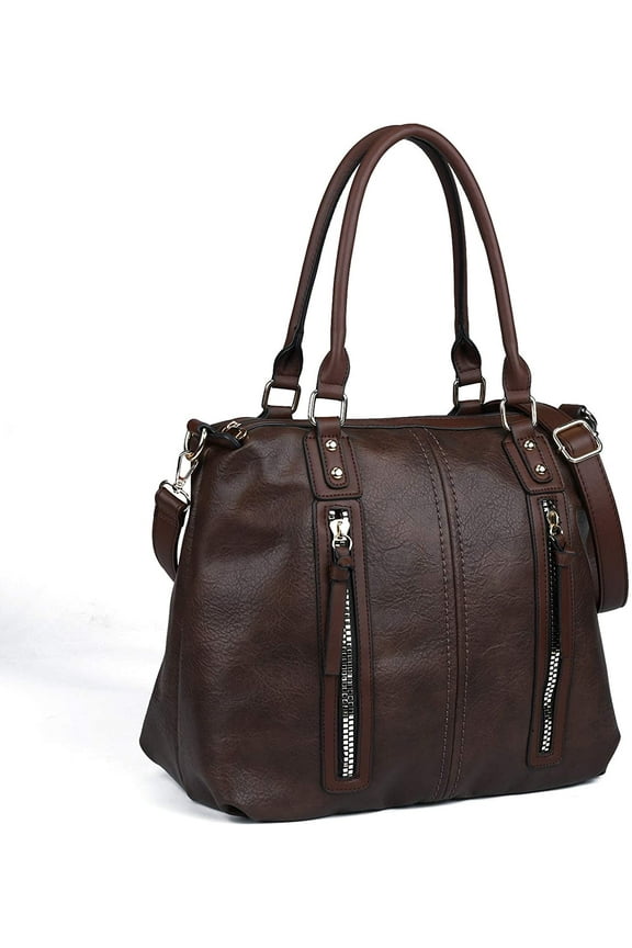 Top Handle Satchel Bags for Women Large Hobo Shoulder Bag Leather Tote Crossbody Purses and Handbags Multiple Pockets barrel