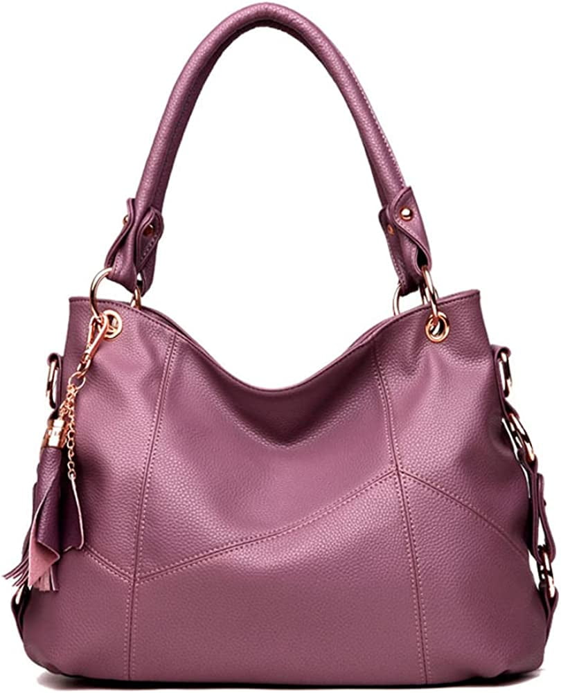 PIKADINGNIS Tote Bag for Women Hobo Shoulder Purse Large Work Commute Handbag Leather Top Handle Bag with Tassel