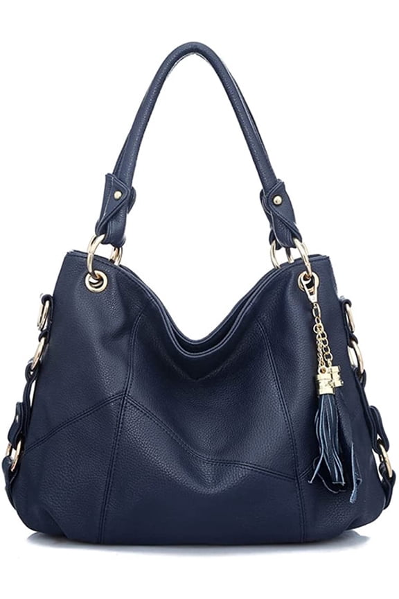 Tote Bag for Women Hobo Shoulder Purse Large Work Commute Handbag Leather Top Handle Bag with Tassel