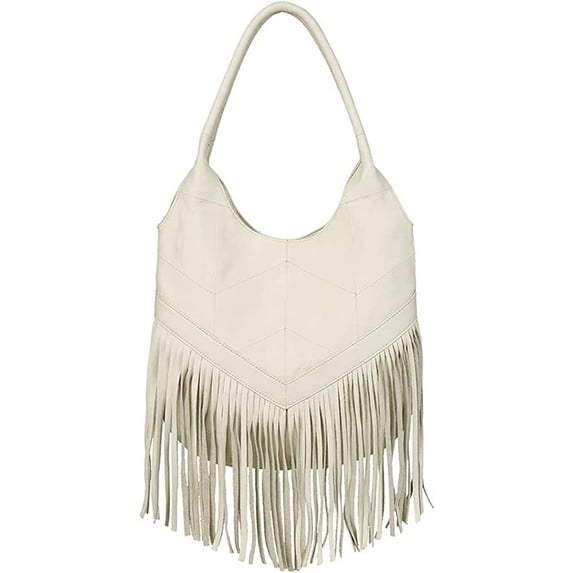 PIKADINGNIS Tote Bag for Women Shoulder Bag Genuine Leather Handbag Large Hobo Bag with Tassel