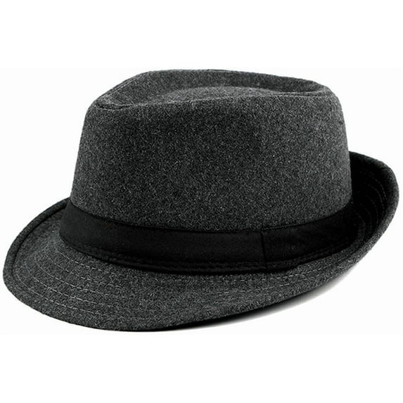 PIKADINGNIS Trilby Fedoras Panama Jazz Hat Short Brim Bowler Hat for Men/Women