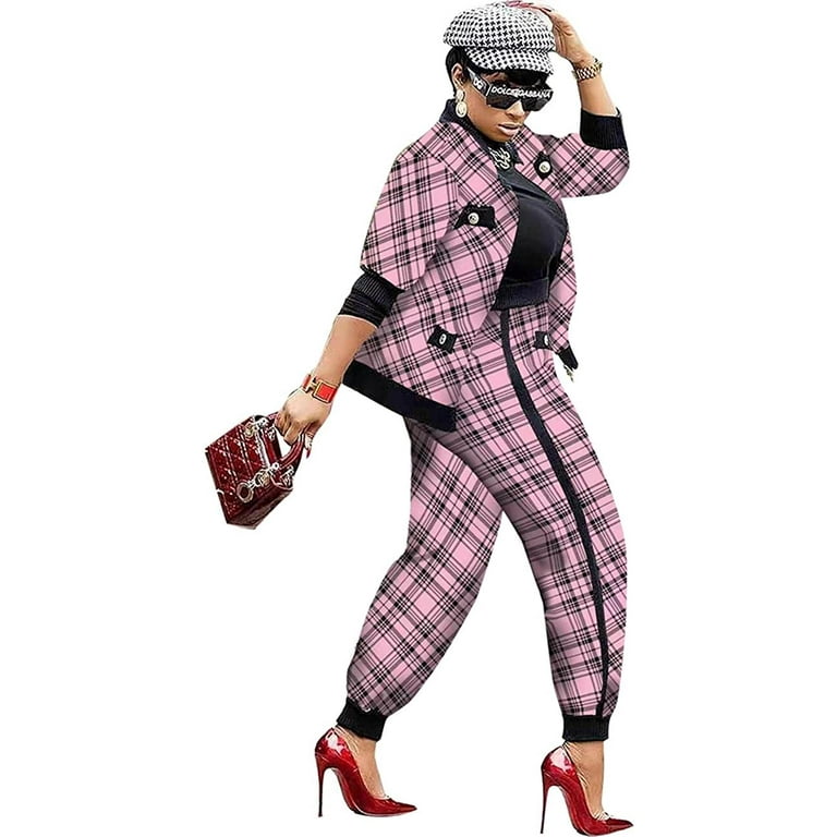 Plaid two store piece outfit