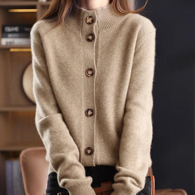 PIKADINGNIS Vintage Knitted Sweater for Women Comfort Soft Single breasted Knit Cardigans Tops Autumn Winter Elegant Warm Sweaters Walmart