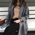 thumbnail image 1 of PIKADINGNIS Vintage Long Sleeve Brown Shirt Women Autumn Corduroy Turndown Collar Blouse Woman Single-breasted Shirts Tops, 1 of 6