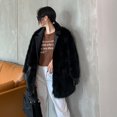 thumbnail image 1 of PIKADINGNIS Vintage Womens Winter Fox Fur Coat Luxury PU Leather Suit Collar Warm Faux Fur Jacket Girl Fashion Streetwear Overcoat, 1 of 6