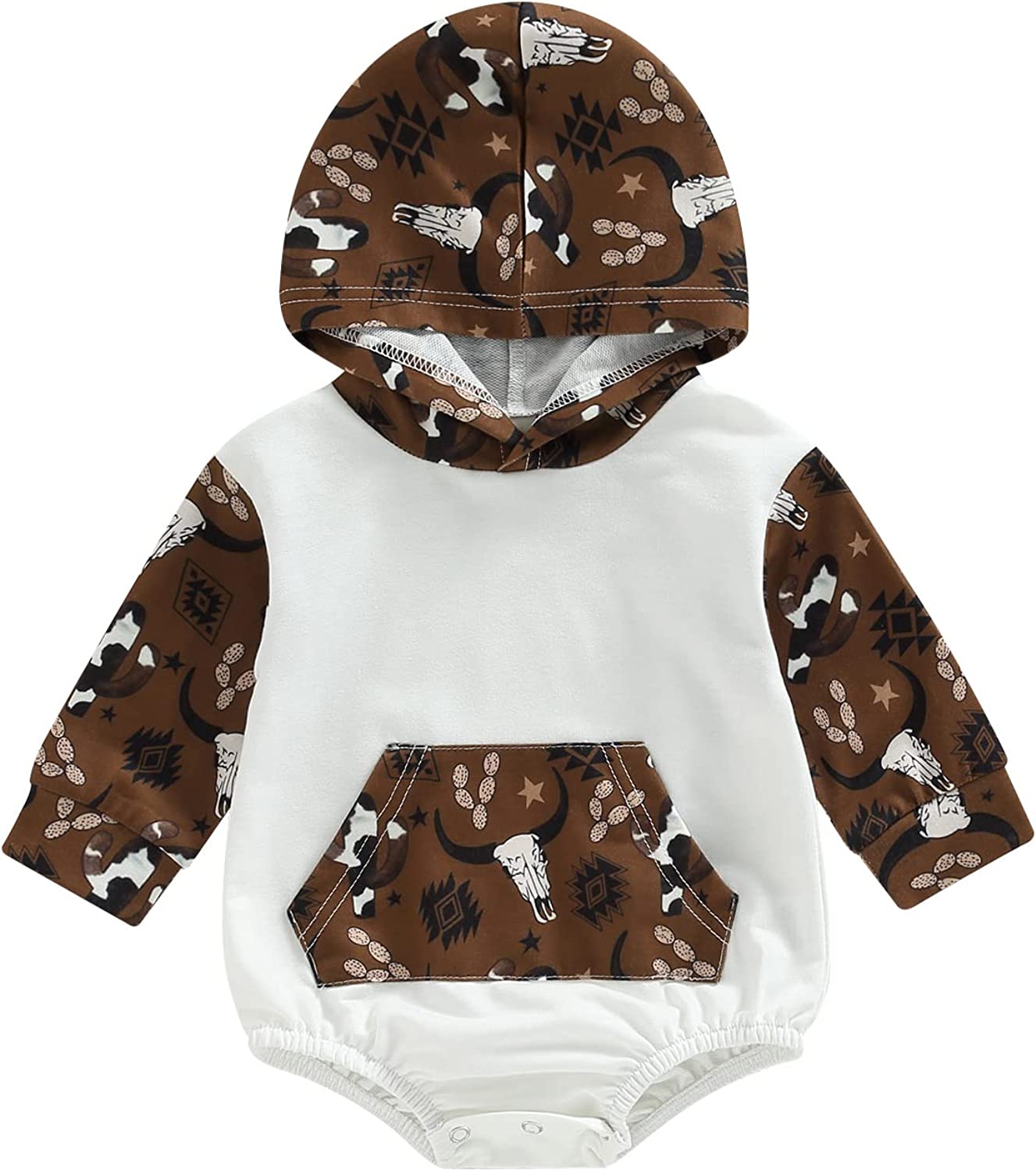 PIKADINGNIS Western Newborn Baby Boy Girl Clothes Hoodies Long Sleeve