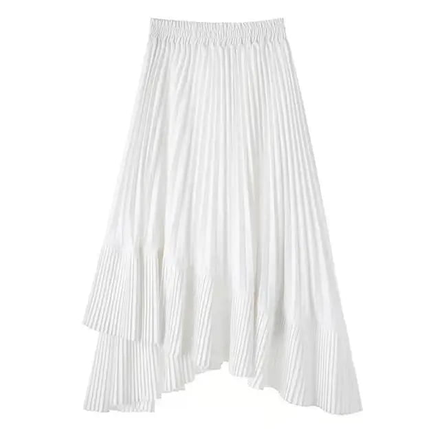 ワンピース GENNY Women Long Skirts 78AAO4M8NS681003 White gathered cotton poplin maxi skirt - White | Monki WW