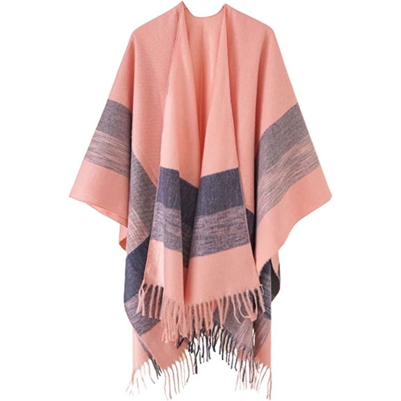 PIKADINGNIS Winter Fall Warm Scarf Wraps Shawls Cape Phocho Fashion Retro Blanket for Women
