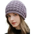 thumbnail image 1 of PIKADINGNIS Women Beanie Skull Hat Slouchy Cable Knitted Warm Soft Cap Fuzzy Stretch Thick Trendy Hats, 1 of 6