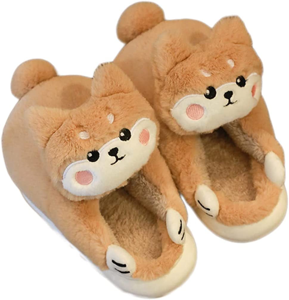 PIKADINGNIS Women Cute 3D Animal Printed Slippers Warm Plush Fuzzy