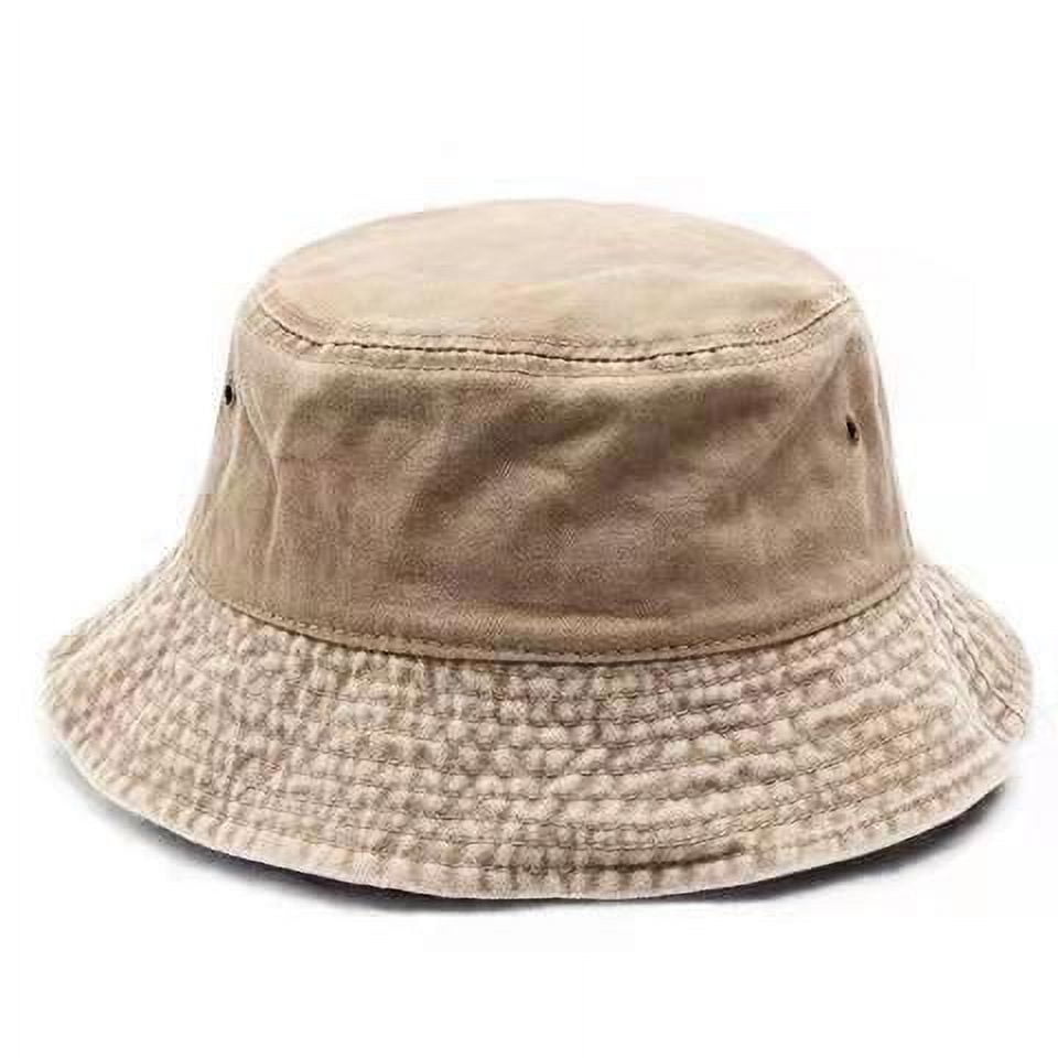 PIKADINGNIS Fashion Summer Women Denim Bucket Hat Vintage Washed