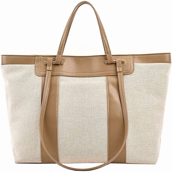 PIKADINGNIS Women Girls Fashion Canvas Tote Handbag Vintage Hobo Shoulder Bag Purse Leather Strap