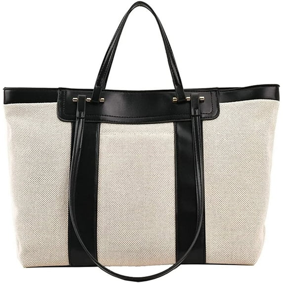 PIKADINGNIS Women Girls Fashion Canvas Tote Handbag Vintage Hobo Shoulder Bag Purse Leather Strap