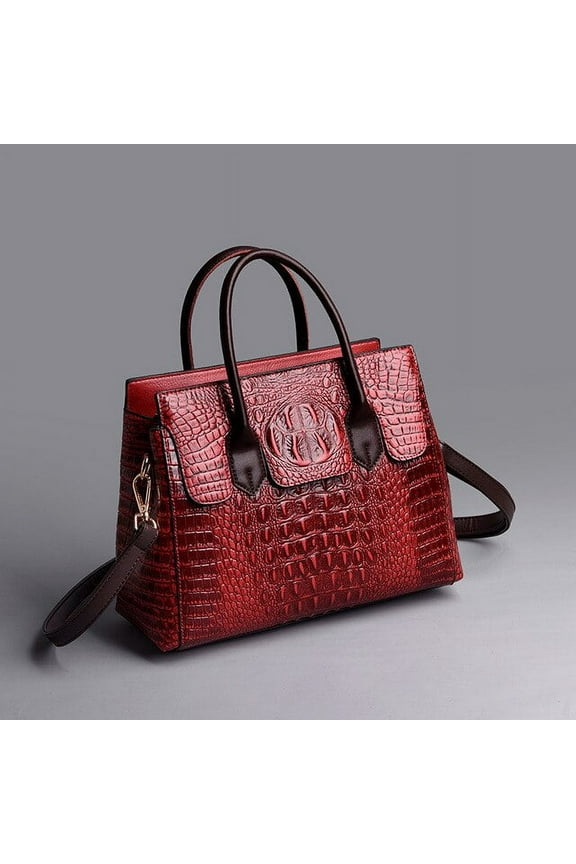 Women Handbag Genuine Leather Bags Women Crocodile Luxury Handbags Women Bags Designer Crossbody Bags Female Retro Tote Handbags