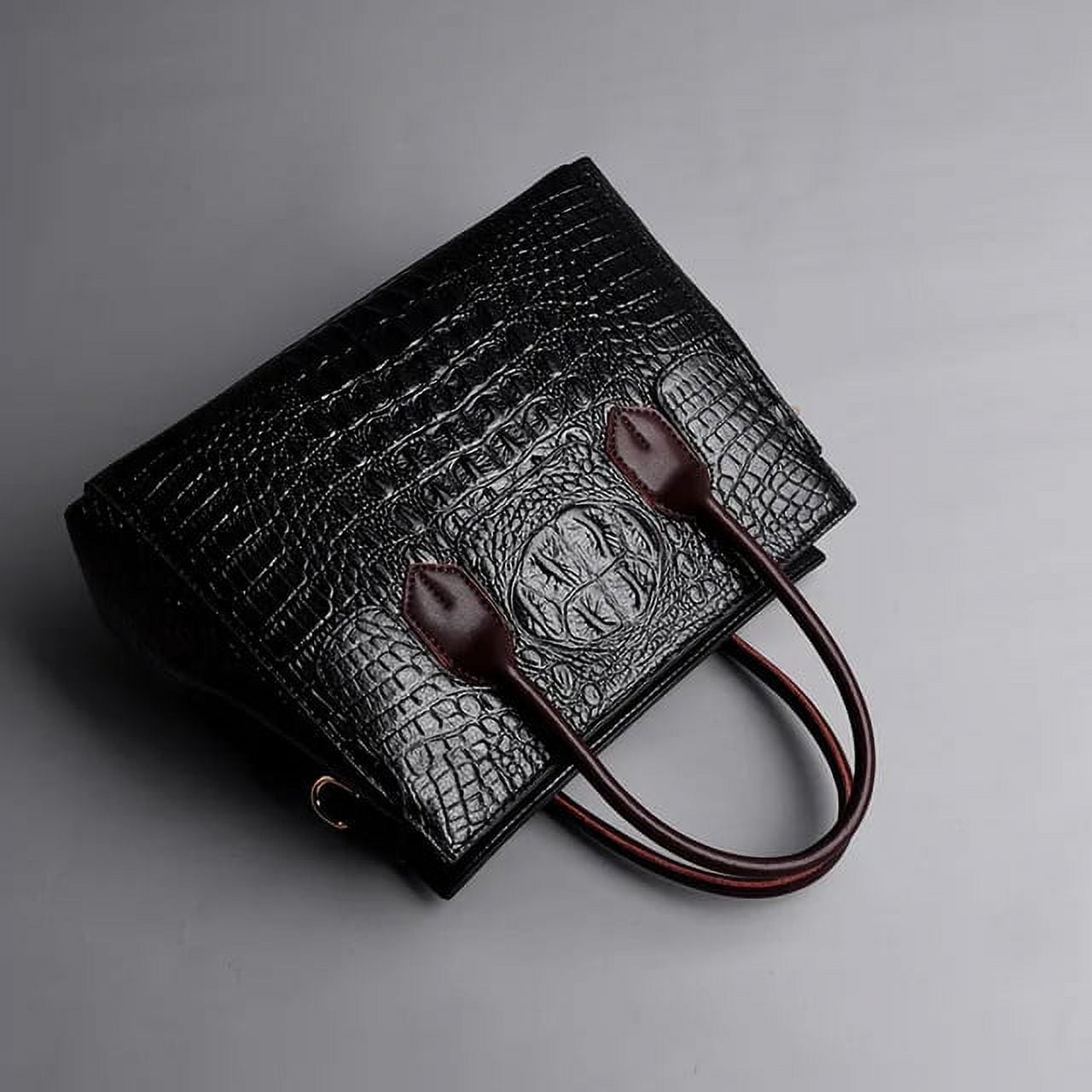 PIKADINGNIS Women Handbag Genuine Leather Bags Women Crocodile Luxury Handbags Women Bags Designer Crossbody Bags Female Retro Tote Handbags