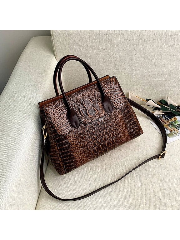 Women Leather Handbags Women Alligator Luxury Handbags Women Bags Designer Handbags High Quality Women Messenger Bag Retro Totes