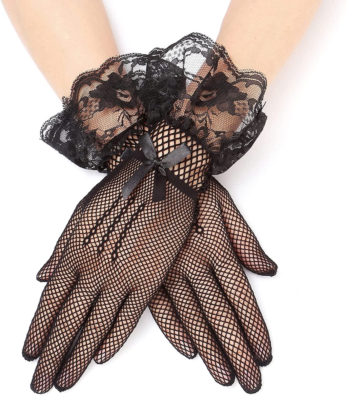 Women's Lace Gloves, black lace gloves, fingerless gloves, Tea Party  Gloves, Lace Gloves, Wedding Gloves