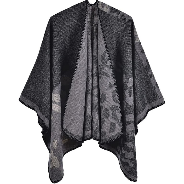 Leopard poncho pullover sale