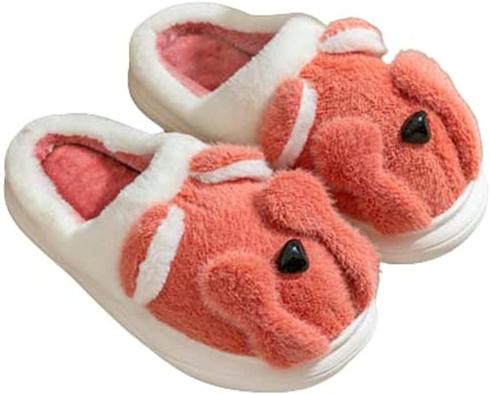 Pikadingnis Women's Fashion Flamingo House Fur Slippers