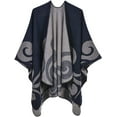 thumbnail image 1 of PIKADINGNIS Women Pattern Shawl Warm Long Sweater Open Front Cardigan Coat Cape Wraps Retro Winter Scarf Blanket, 1 of 5