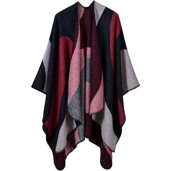 PIKADINGNIS Women Shawel Wraps Office Beach Poncho Opean Front Sweaters Coat Long Scarf Blanket